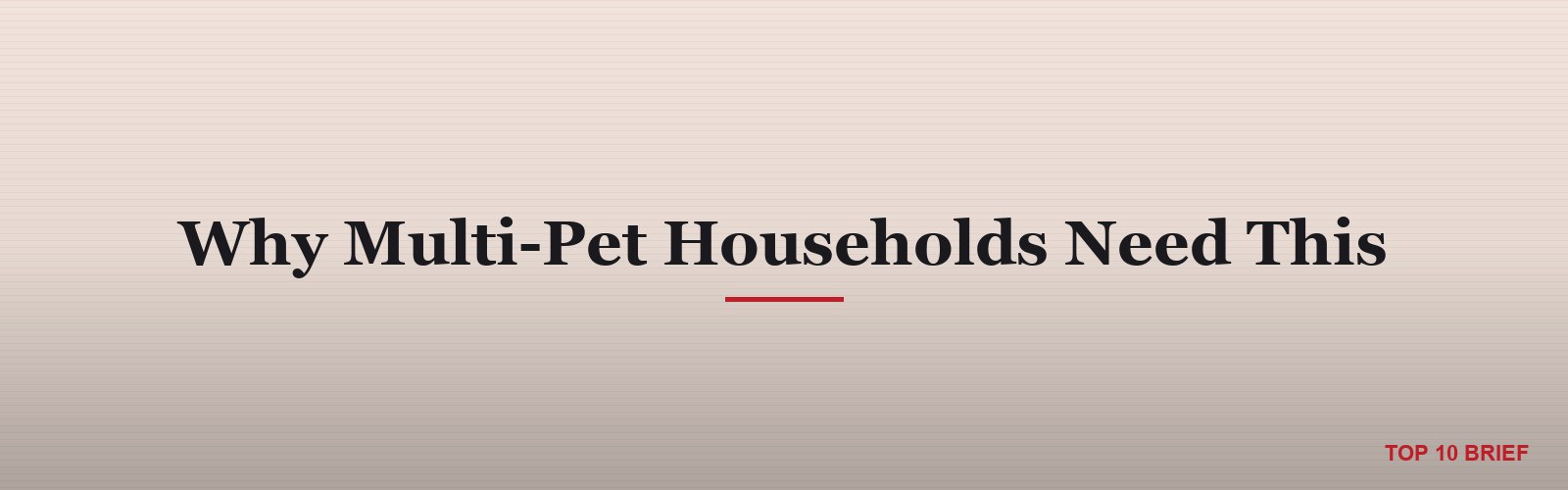 Why Multi-Pet Households Need This