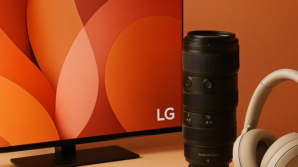 TechRadar's May 2026 Best Gadgets: LG G6 OLED, Nikon Z Lens, Sony Inzone H6 — illustration
